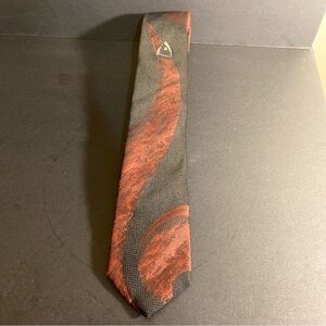 Bonjour Vintage‎ Rustic Bold Abstract 50% Poly Jacquard Feel Neck Tie
